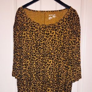 TERRA & SKY-Animal Print Top- 2X NWT